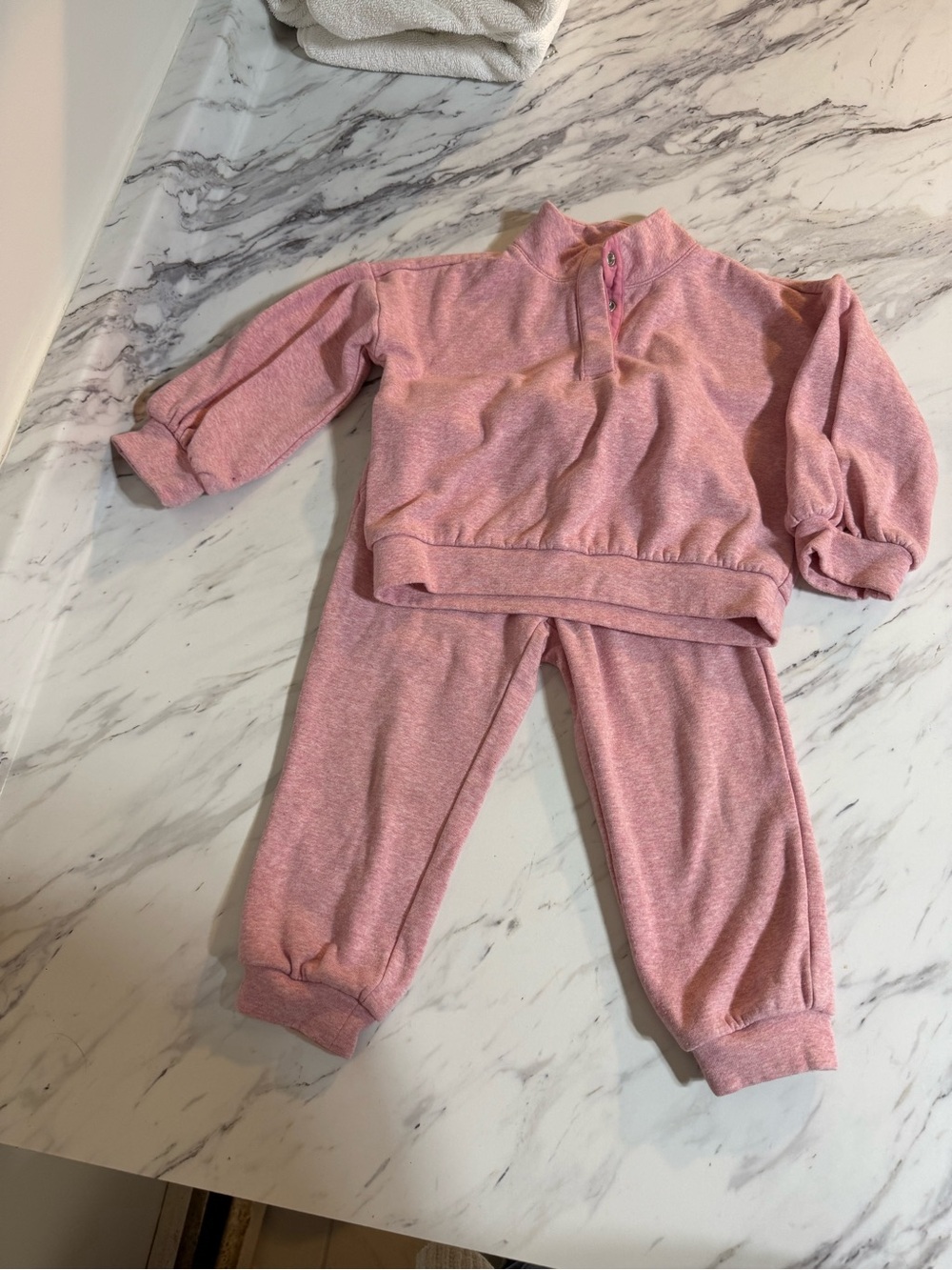 Janie and Jack Pink Sweatshirt & Jogger Set